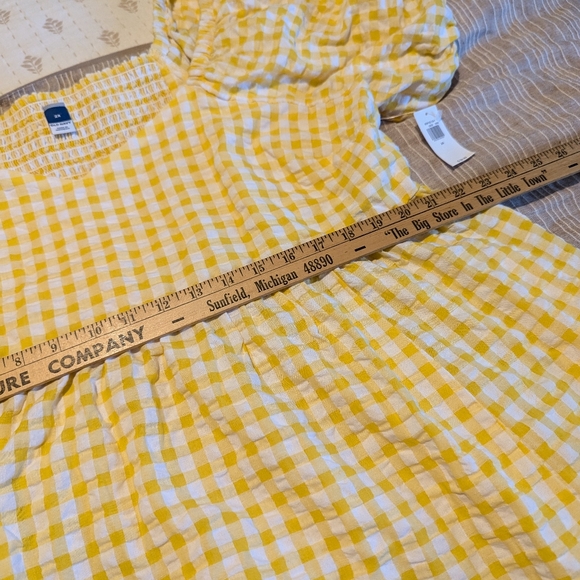 Old navy gingham yellow puff sleeve dress 2x nwt - Picture 9 of 12